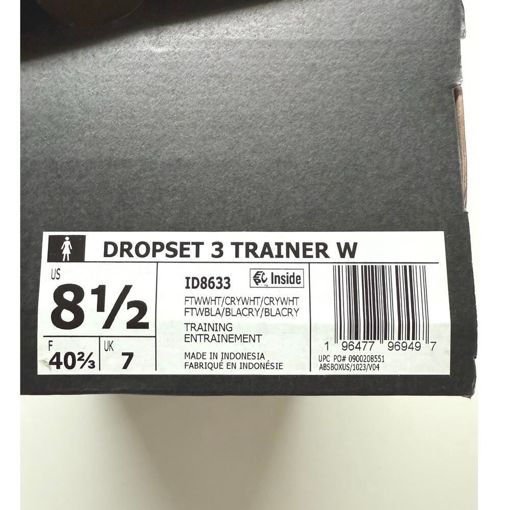 ADIDAS Dropset 3 Trainer White ~ NEW IN BOX ~ SIZE 8.5 ID8633 - Picture 6 of 7